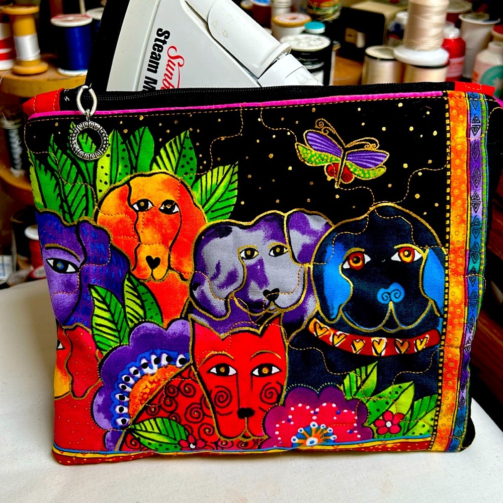 Laurel Birch Fabric Cosmetic Bag.